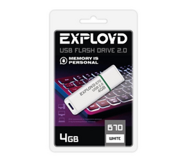  USB  4GB  Exployd  670  белый 