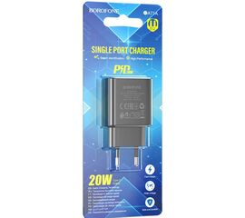  BOROFONE BA71A/ Сетевое ЗУ/ PD / 1 USB/ Выход: 20W/ Black 