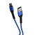  Дата-кабель mObility USB – Type-C, 3А, тканевая оплетка, синий 