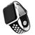  Ремешок силиконовый двухцветный для Apple watch - 38-40 mm (S3/S4/S5 SE/S6), черно-белый 