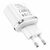  Адаптер Сетевой с кабелем Borofone BA36A High 1USB/5V/3A QC3.0 +Type-C (white) (133681) 
