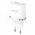  Адаптер Сетевой с кабелем Borofone BA36A High 1USB/5V/3A QC3.0 +Type-C (white) (133681) 