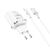  Адаптер Сетевой с кабелем Borofone BA36A High 1USB/5V/3A QC3.0 +Type-C (white) (133681) 