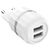  Сетевое зарядное устройство HOCO C41A Wisdom 2xUSB с Кабелем USB - Micro, 2.4A, 10.8W, белый 