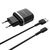  Сетевое зарядное устройство BOROFONE BA25A Outstanding 2xUSB с Кабелем USB - Lightning, 2.4A, черный 