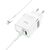  Сетевое зарядное устройство HOCO N21 Extension speed 1xUSB + 1xUSB-C с Кабелем Type-C - Lightning, 3A, 20W, белый 