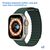  Ремешок кожаный Great Case Leather Loop для Apple Watch 42/44/45/49 мм, 225мм, на магните, темно-зеленый (2) 