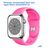  Ремешок силиконовый Great Case Sport для Apple Watch 42/44/45/49 мм, 235мм, на кнопке, ярко-розовый (47) 