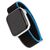  Ремешок нейлоновый MB для Apple watch – 42-44 mm (S3/S4/S5 SE/S6), уголь с сине-серым краем 