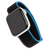  Ремешок нейлоновый MB для Apple watch – 42-44 mm (S3/S4/S5 SE/S6), уголь с сине-серым краем 