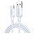  Кабель UGREEN US287 60122 USB-A 2.0 to USB-C Cable Nickel Plating 1.5m White 