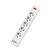  Amper сетевой удлинитель, 2,0м, 5 розеток, 10А, 2500 Вт, 3usb,1Type-C, белый. 