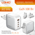  LDNIO Q408/ Сетевое ЗУ GaN + Кабель PD 100W/ PD+PPS+QC 4+/ 4 USB/  Выход: 3.3-20V, max 100W/ White 