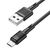  Кабель USB - микро USB HOCO X83 Victory, 1.0м, круглый, 2.4A, силикон, цвет: чёрный (1/33/330) 