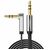  Кабель UGREEN AV119 10598 3.5mm Male to 3.5mm Male Straight to angle flat Cable 1.5m Black 