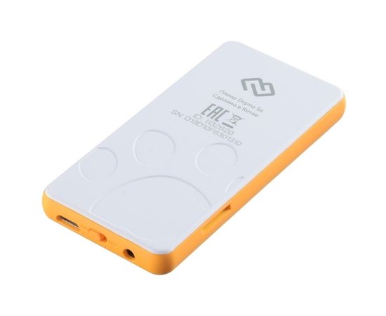  Плеер Hi-Fi Flash Digma S4 8Gb белый/оранжевый/1.8"/FM/microSDHC 