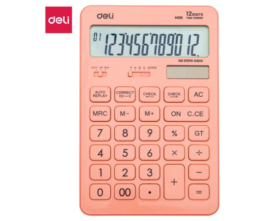  Калькулятор настольный Deli Touch EM01541 красный 