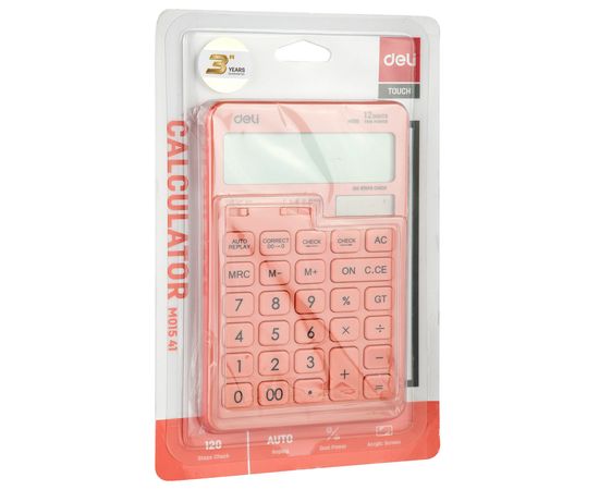  Калькулятор настольный Deli Touch EM01541 красный 