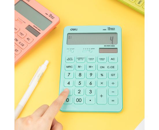  Калькулятор настольный Deli Touch EM01541 красный 