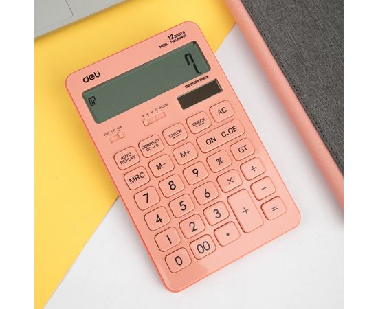  Калькулятор настольный Deli Touch EM01541 красный 
