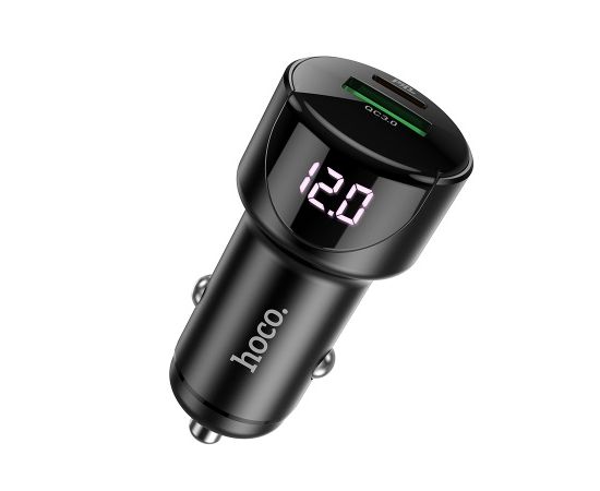  АЗУ HOCO Z42 Light road 2USB digital display PD20W, QC3.0 (чёрный) 