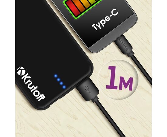  Кабель USB Type-C Krutoff Classic (2m) белый (пакет) 