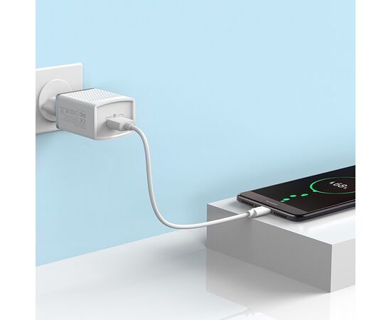  Адаптер Сетевой Hoco C42A 1USB/5V/3A QC 3.0 (white) 