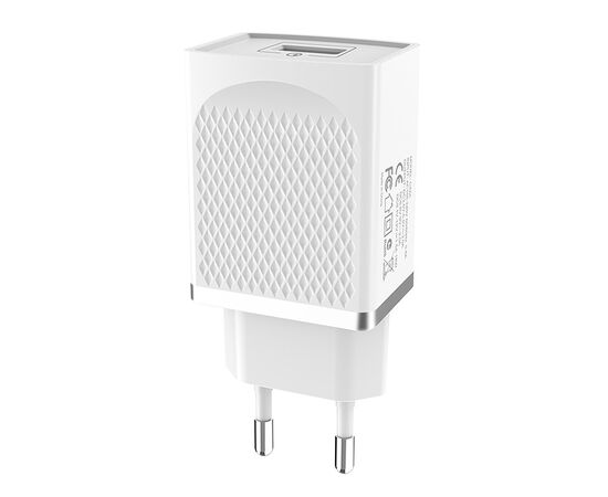  Адаптер Сетевой Hoco C42A 1USB/5V/3A QC 3.0 (white) 