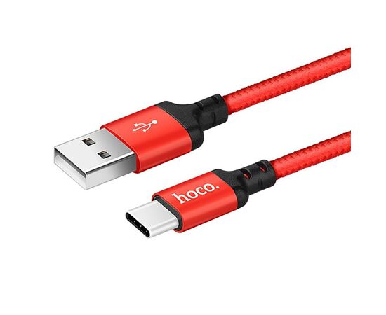  Кабель USB - Type-C Hoco X14 Times Speed (200 см) (red/black) 
