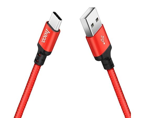  Кабель USB - Type-C Hoco X14 Times Speed (200 см) (red/black) 