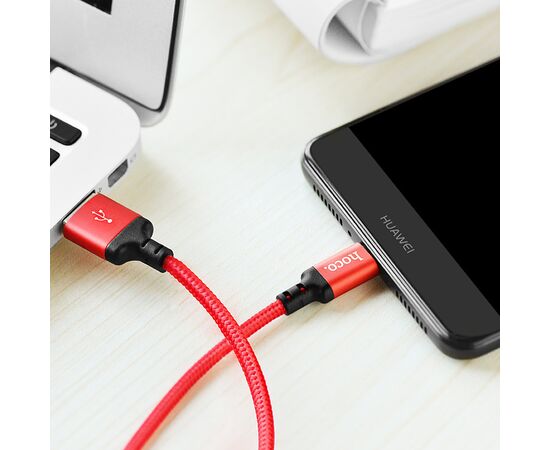  Кабель USB - Type-C Hoco X14 Times Speed (200 см) (red/black) 