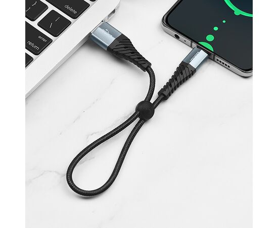  Кабель USB - Type-C Hoco X38 Cool Charging (25 см) (black) 