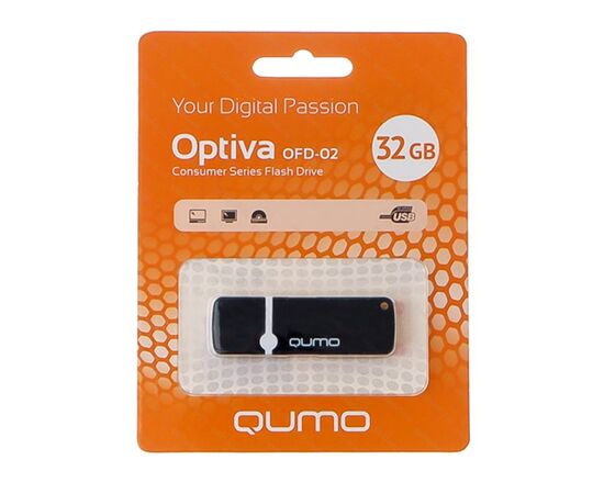  Флэш накопитель USB 32 Гб Qumo Optiva OFD-02 (black) 
