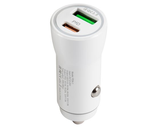  АЗУ Red Line Tech USB (QС 3.0 18W) + Type-C (PD 18W) (модель PDA-1), белый 