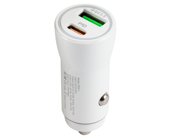  АЗУ Red Line Tech USB (QС 3.0 18W) + Type-C (PD 18W) (модель PDA-1), белый 