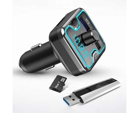  Автомобильный FM-трансмиттер - M27 2USB (black) (212239) 