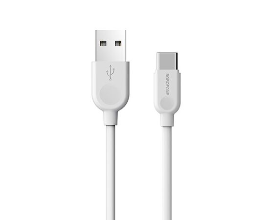  Кабель USB - Type-C Borofone BX14 LinkJet, 200 см. 2,4А (white) (123103) 