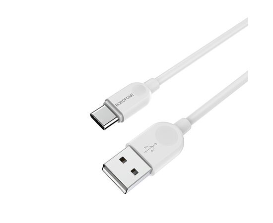  Кабель USB - Type-C Borofone BX14 LinkJet, 200 см. 2,4А (white) (123103) 