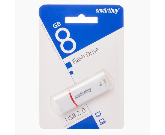  Флэш накопитель USB  8 Гб Smart Buy Crown (white) (24804) 