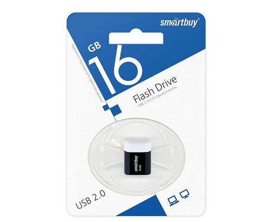  Флэш накопитель USB 16 Гб Smart Buy Lara (black) (69480) 