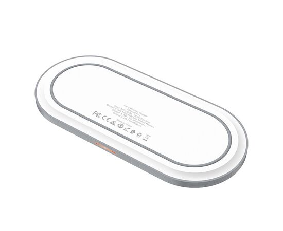  ЗУ Сетевое Беспроводное Hoco CW24 Handsome 3-in-1 (white) (211865) 