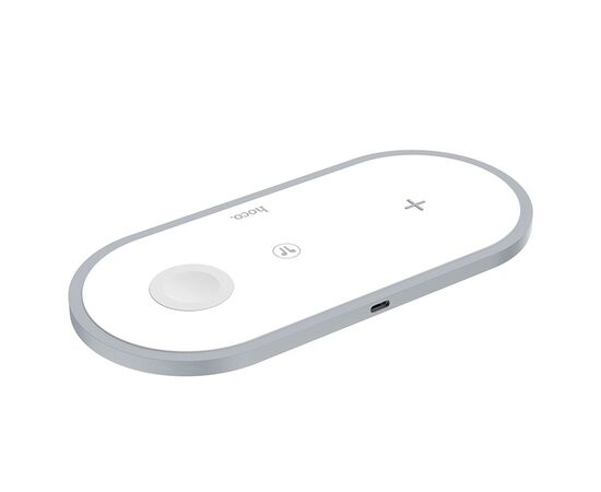  ЗУ Сетевое Беспроводное Hoco CW24 Handsome 3-in-1 (white) (211865) 