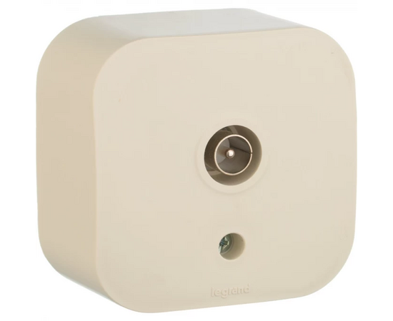  Розетка Legrand Quteo (782245) телевизионная откр. слоновая кость 