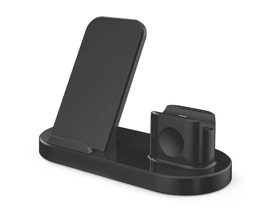  ЗУ Сетевое Беспроводное - WC04 (подставка) 3-in-1 (black) (118918) 
