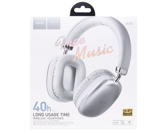  Bluetooth-наушники полноразмерные Hoco W35 (silver) (207617) 