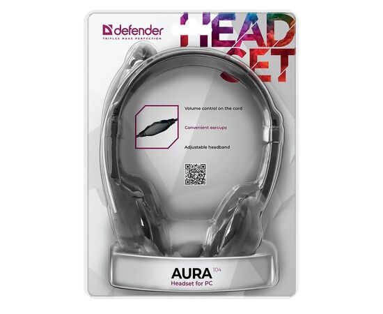  Компьютерная гарнитура Defender Aura 104 (black) (202843) 