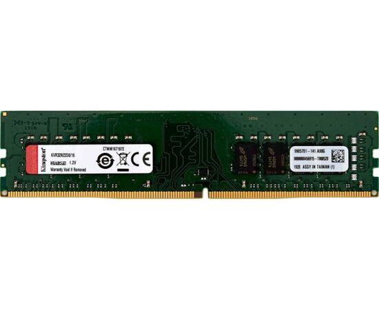  RAM Kingston KVR32N22D8/32, DDR 4 DIMM 32Gb PC25600, 3200Mhz, CL22 retail 