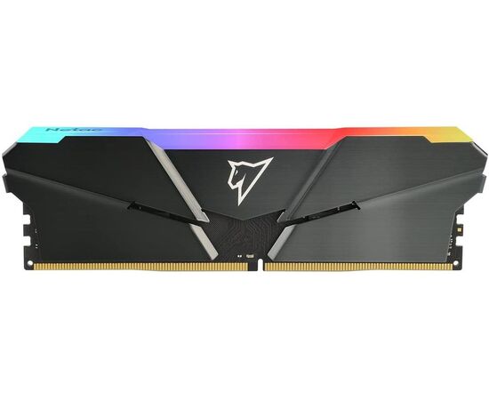  ОЗУ Netac Shadow NTSRD4P32SP-16E DDR4 DIMM 16Gb PC25600, 3200Mhz, RGB, C16 Grey, с радиатором 