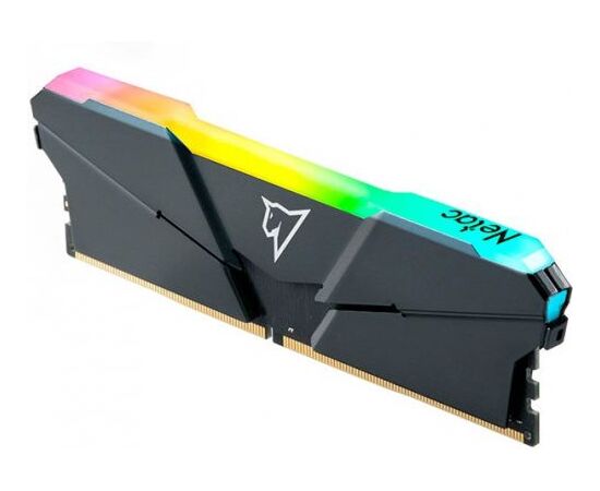  ОЗУ Netac Shadow NTSRD4P32SP-16E DDR4 DIMM 16Gb PC25600, 3200Mhz, RGB, C16 Grey, с радиатором 
