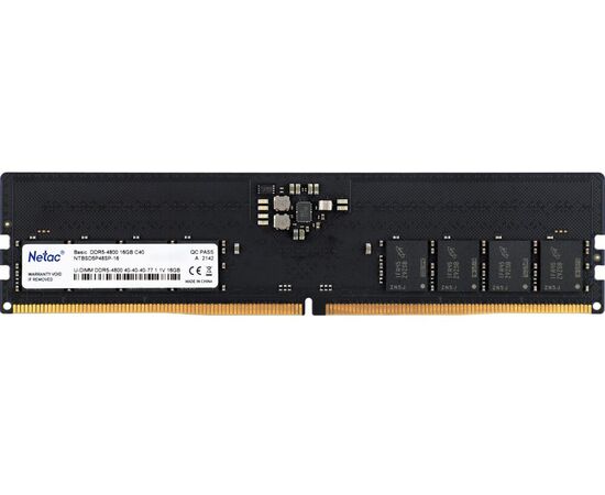  ОЗУ Netac Basic (NTBSD5P48SP-16) 16GB 4800MHz CL40 1.1V DDR5 
